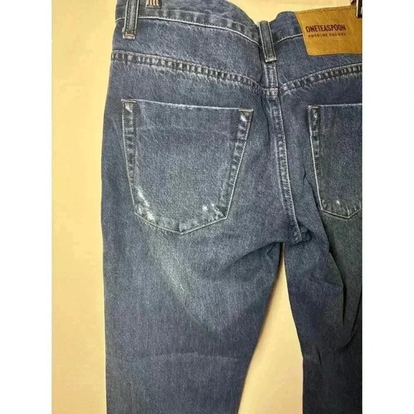 One Teaspoon Women 24 Awesome Baggies Low Waist Straight Leg Semi Fitted Jeans - Picture 9 of 12
